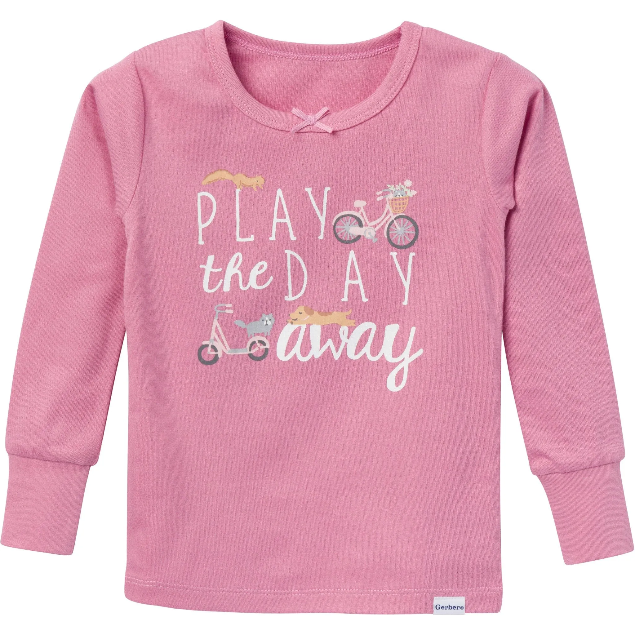 2-Piece Infant & Toddler Girls Playground Long Sleeve Pajama Set