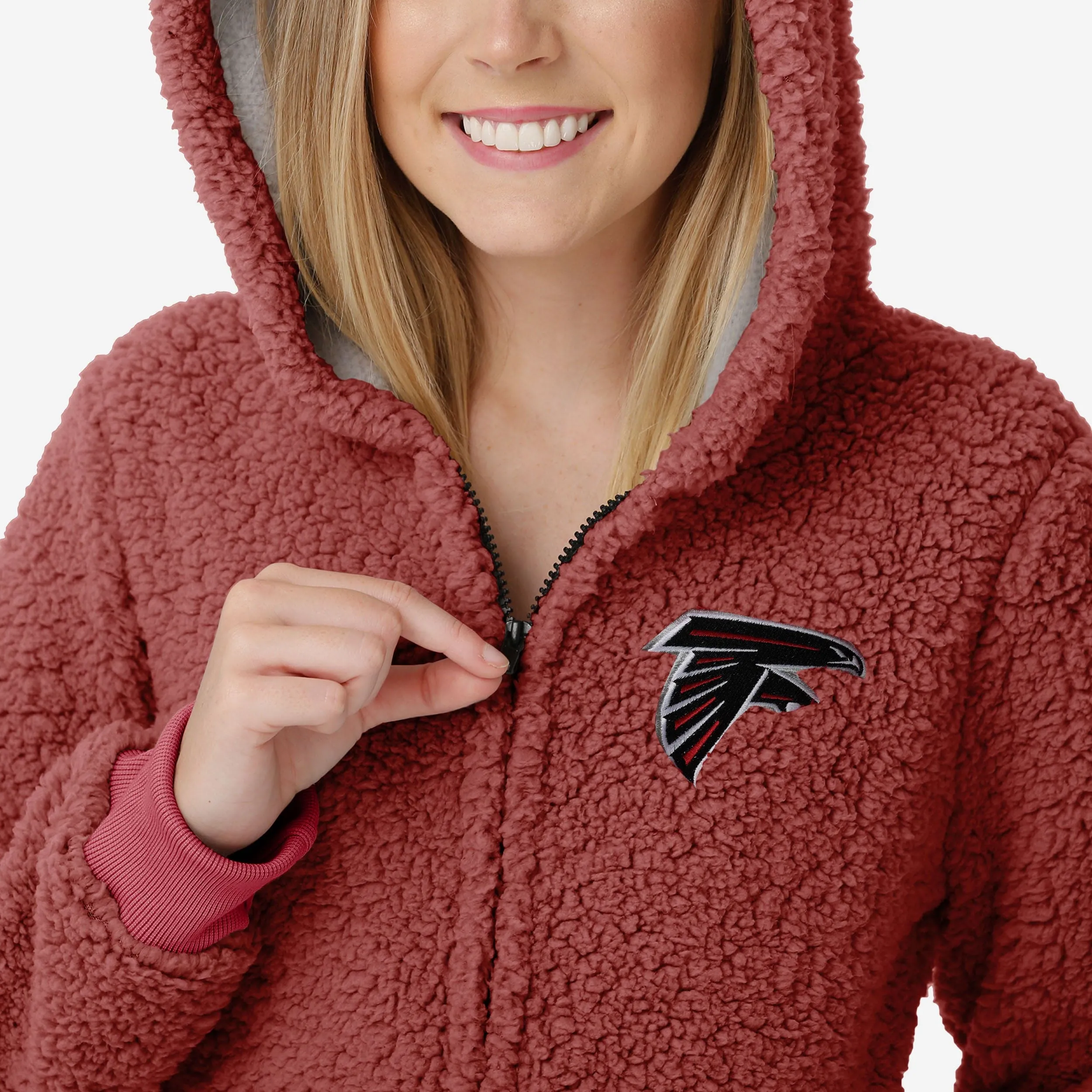 Atlanta Falcons Womens Sherpa One Piece Pajamas