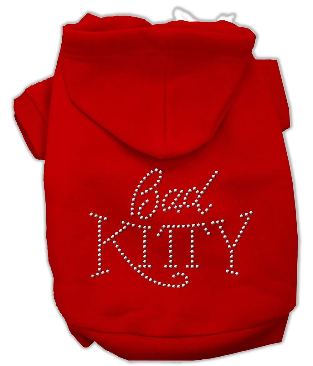 Bad Kitty Rhinestud Hoodie Red XXXL(20)