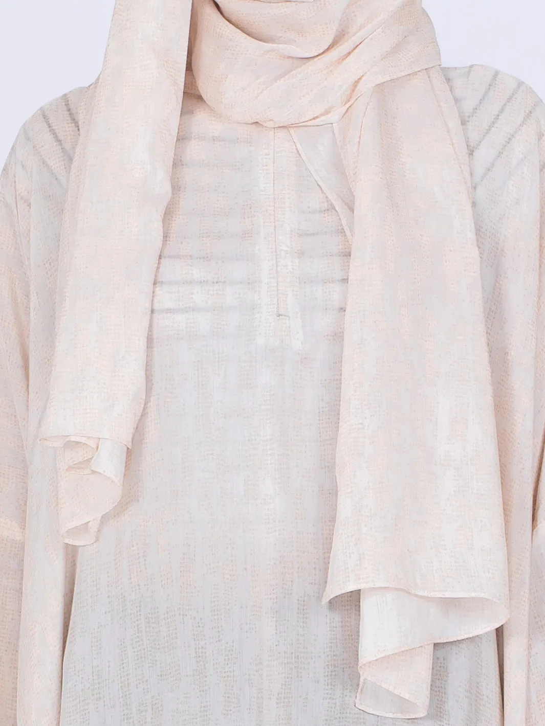 Beige Viscose Salah Robe - AL-LK-862