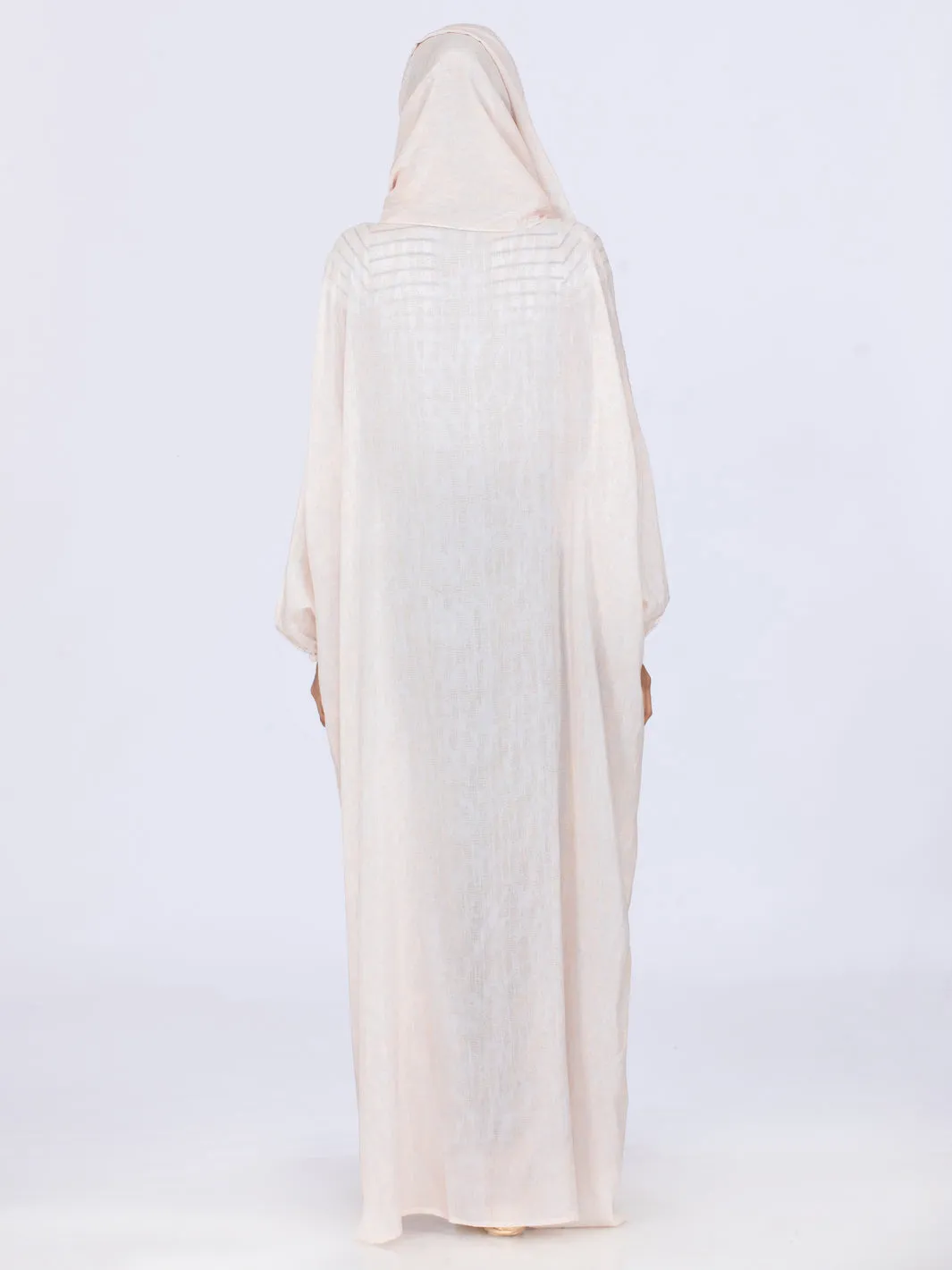 Beige Viscose Salah Robe - AL-LK-862