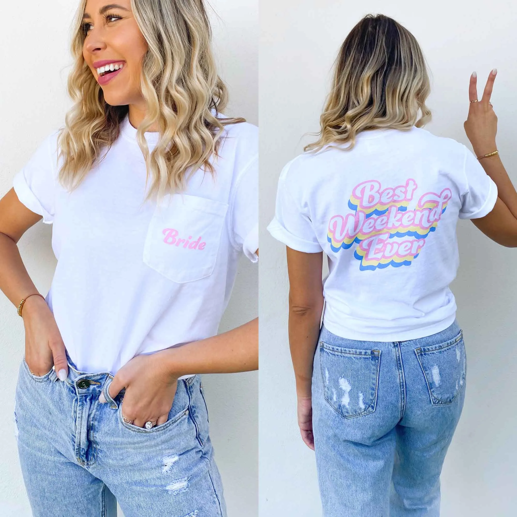 Best Weekend Ever Pocket Tees