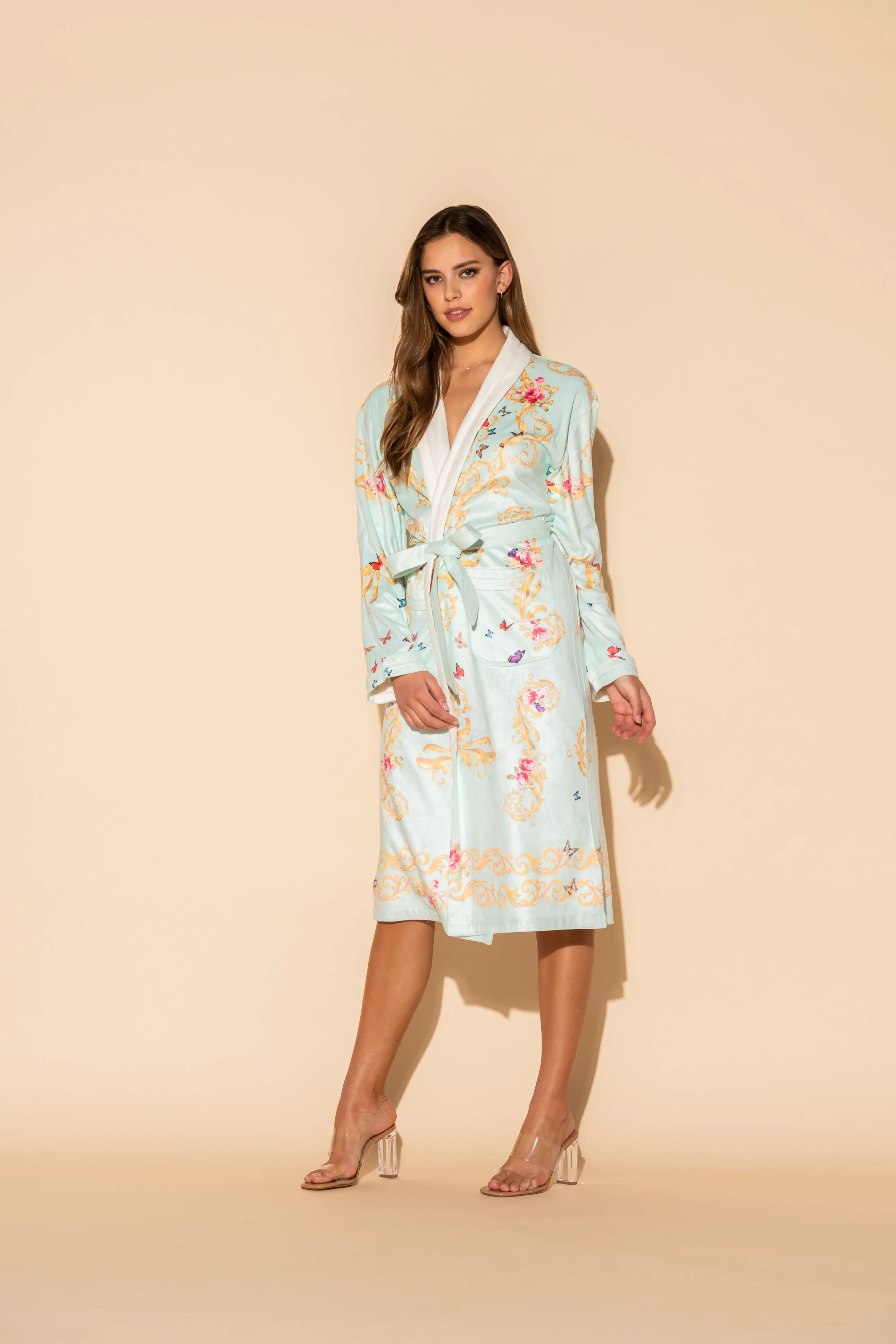 Blue Butterflies Long Robe