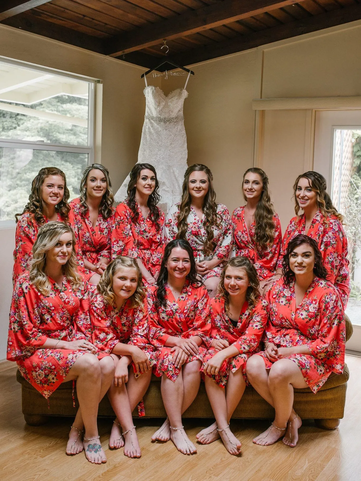 Bridesmaid Gift-Bridesmaid Robes-Bridesmaid Robe-Floral Robe-Kimono Robe-Wedding Robe*** Discount for Multi Order, Please message us***