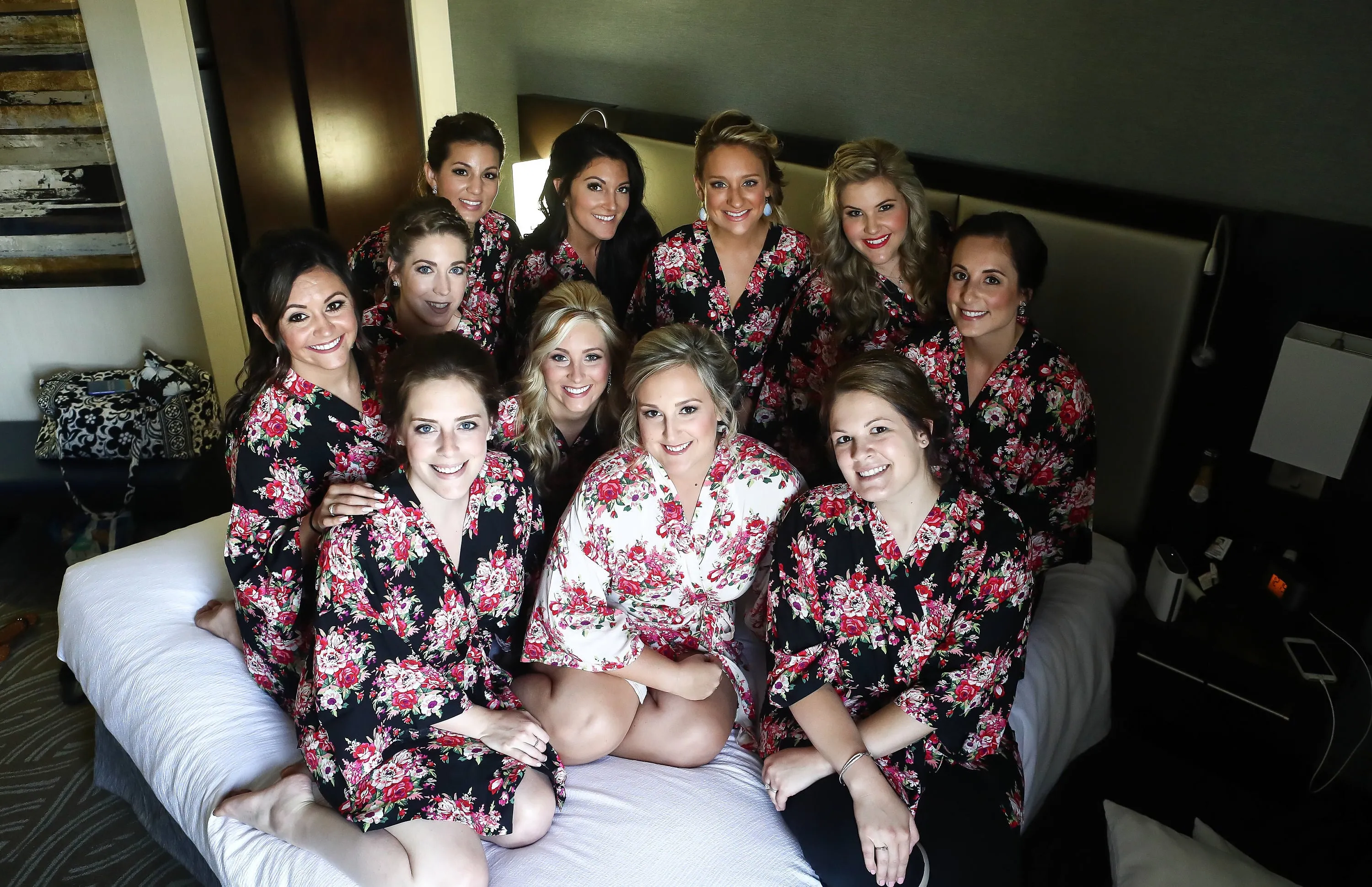 Bridesmaid Robes -Bridesmaid Gift - Floral Bridesmaid Robes -Wedding Robes -Bridal Robes -Kimono Robe - Getting Ready Robes