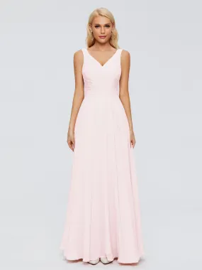 Bridesmaids Dresses Blush Pink Ryleigh Flowy Chiffon Bridesmaid Dresses With Bow