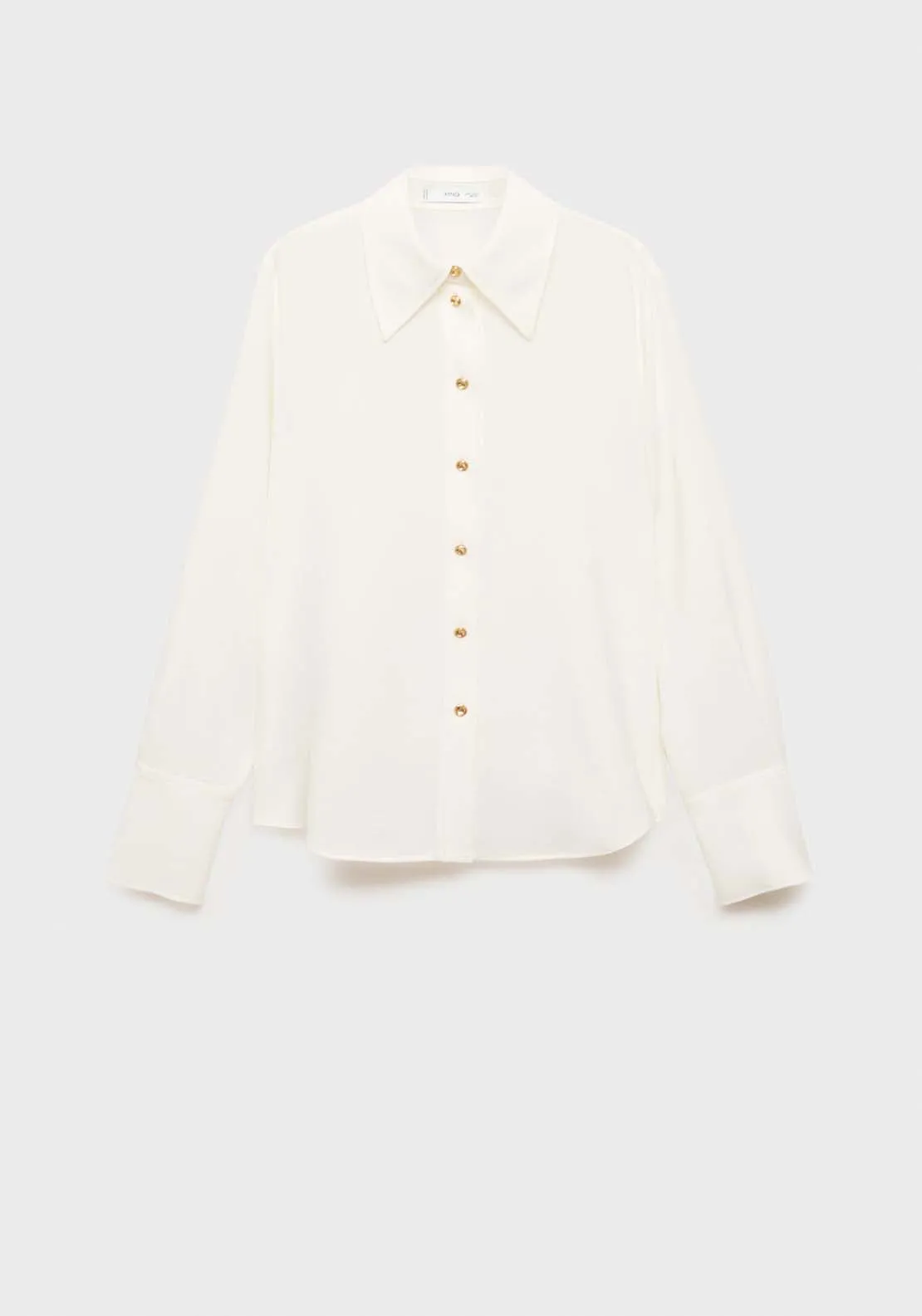 Buttoned flowy shirt - Natural