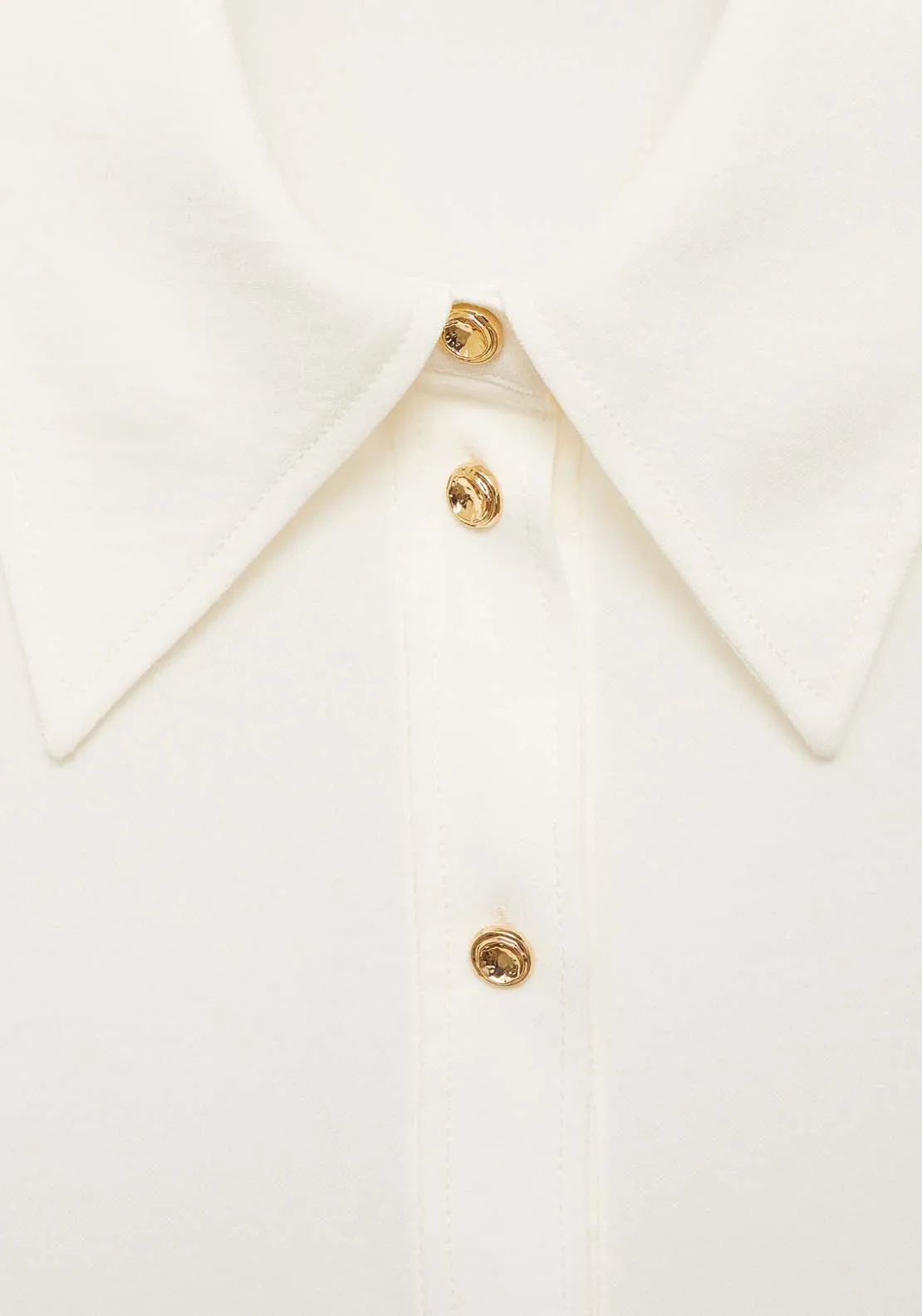 Buttoned flowy shirt - Natural