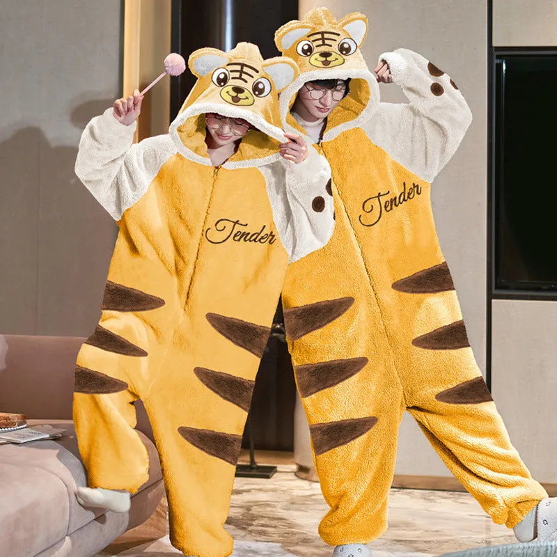 Couple Pajama Set: Winter Warm Sleepwear - Unisex Comfort - Fashionzapp