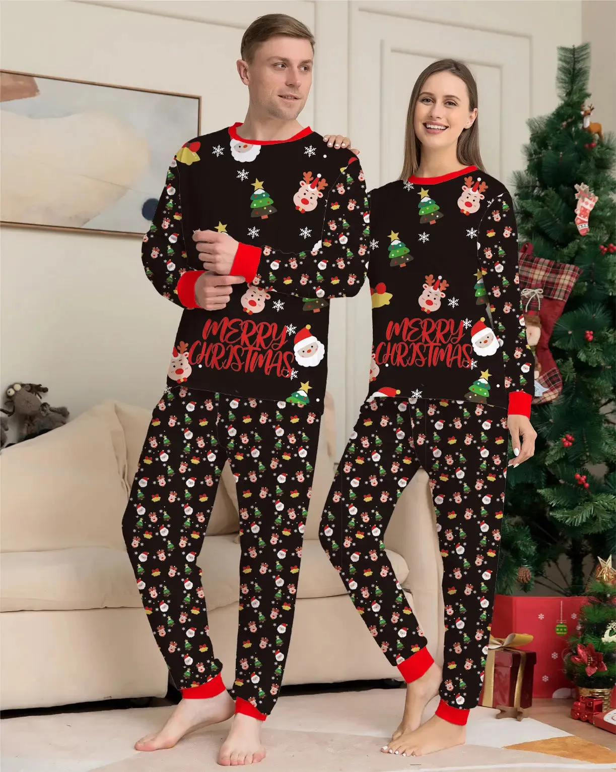 Cozy Holiday Matching Family Pajama Set - Comfortable Sleepwear for Everyone