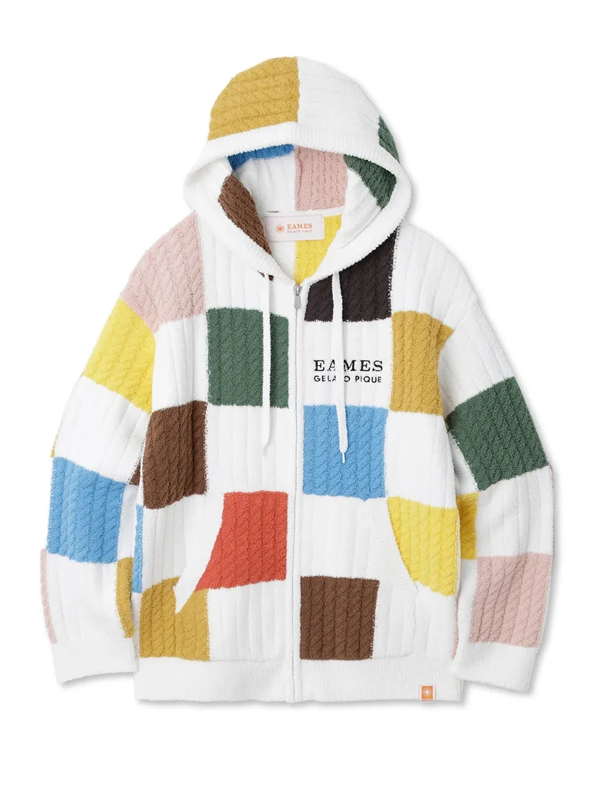 EAMES Air Moco Check-Patterned Mens Lounge Hoodie