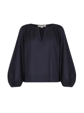 Elizabeth midnight cotton blouse