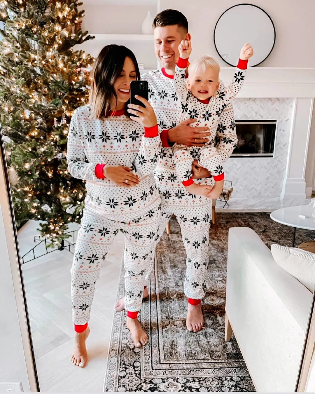 European And American Christmas Parent-child Wear Home wear Suits Pajamas Family pajamas set, lioness-love