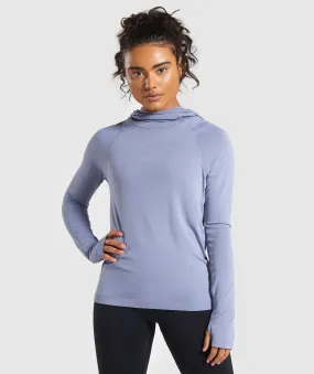 Gymshark Breeze Lightweight Seamless Hoodie - Blue