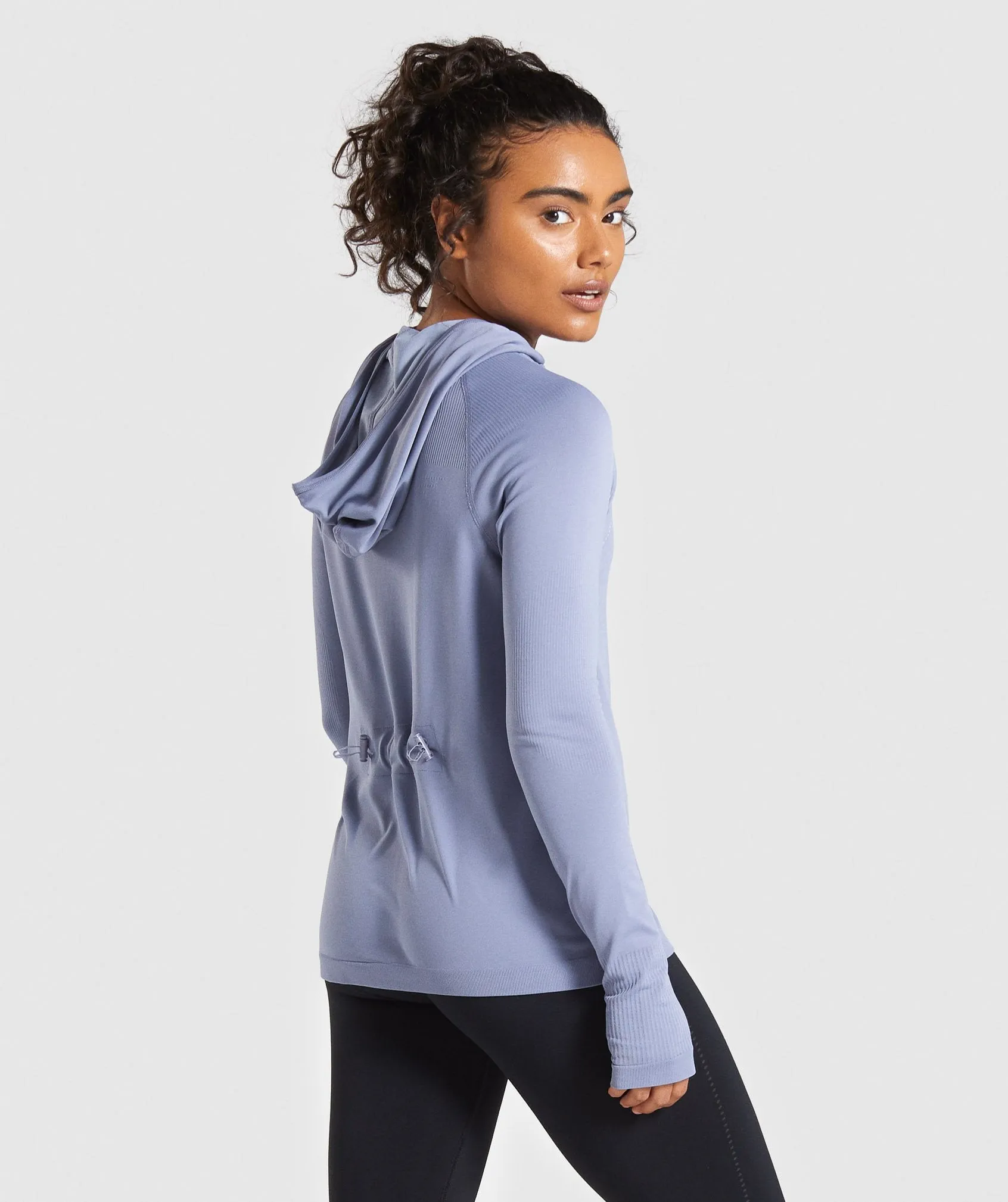 Gymshark Breeze Lightweight Seamless Hoodie - Blue