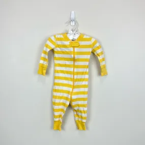 Hanna Andersson Yellow Stripe Pajamas 60 cm 3-6 Months