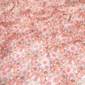 Japanese Pure Cotton Lawn Prints Design-219 Coral Florals