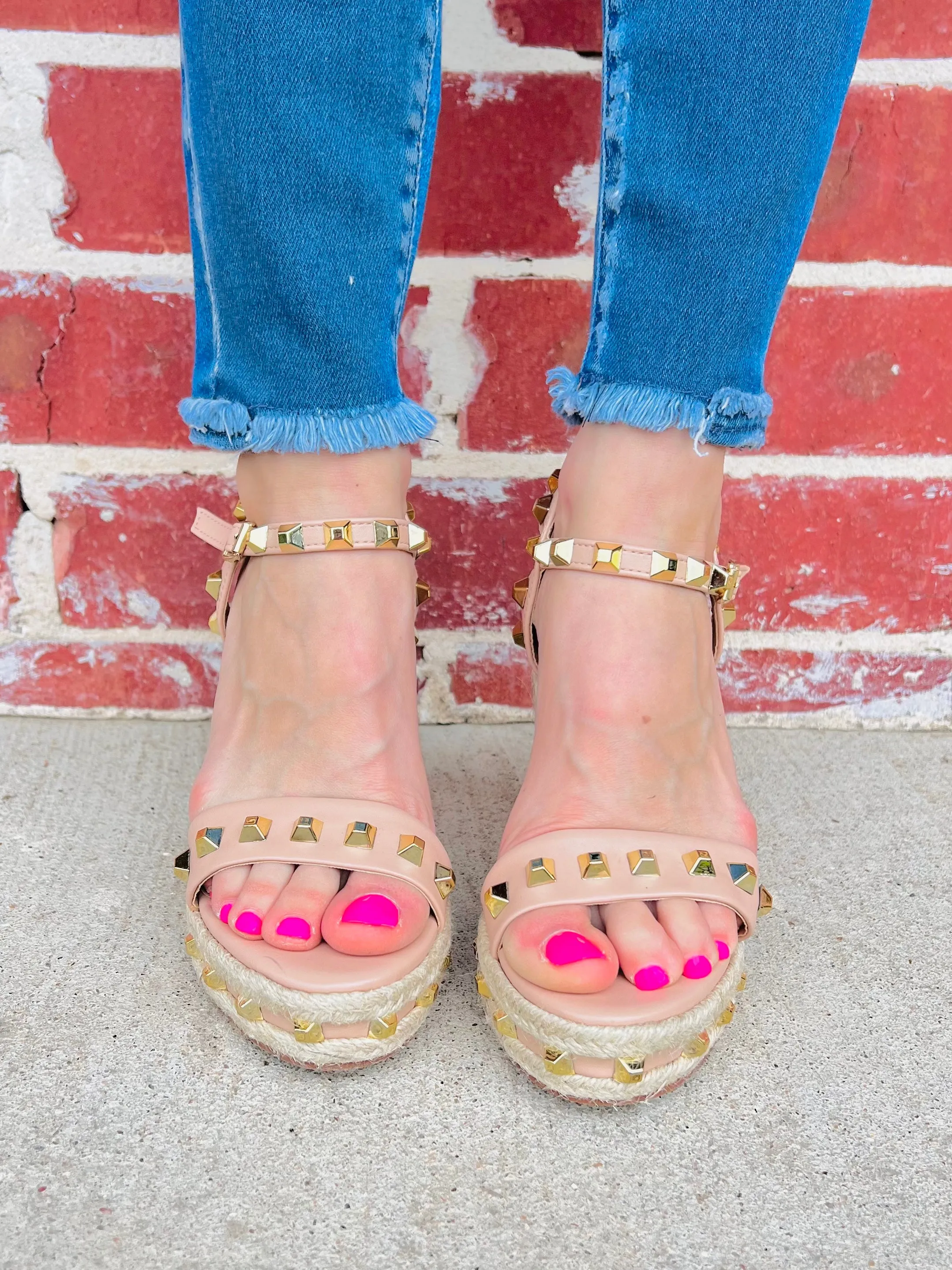 Jemma Blush Espadrille Sandals