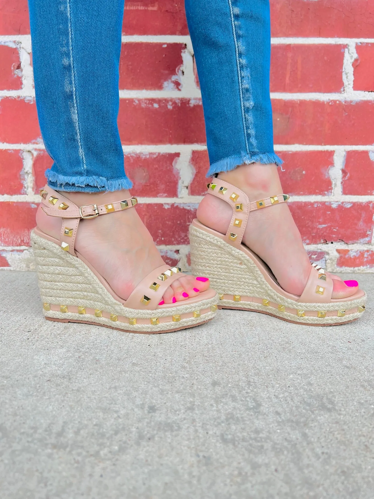 Jemma Blush Espadrille Sandals