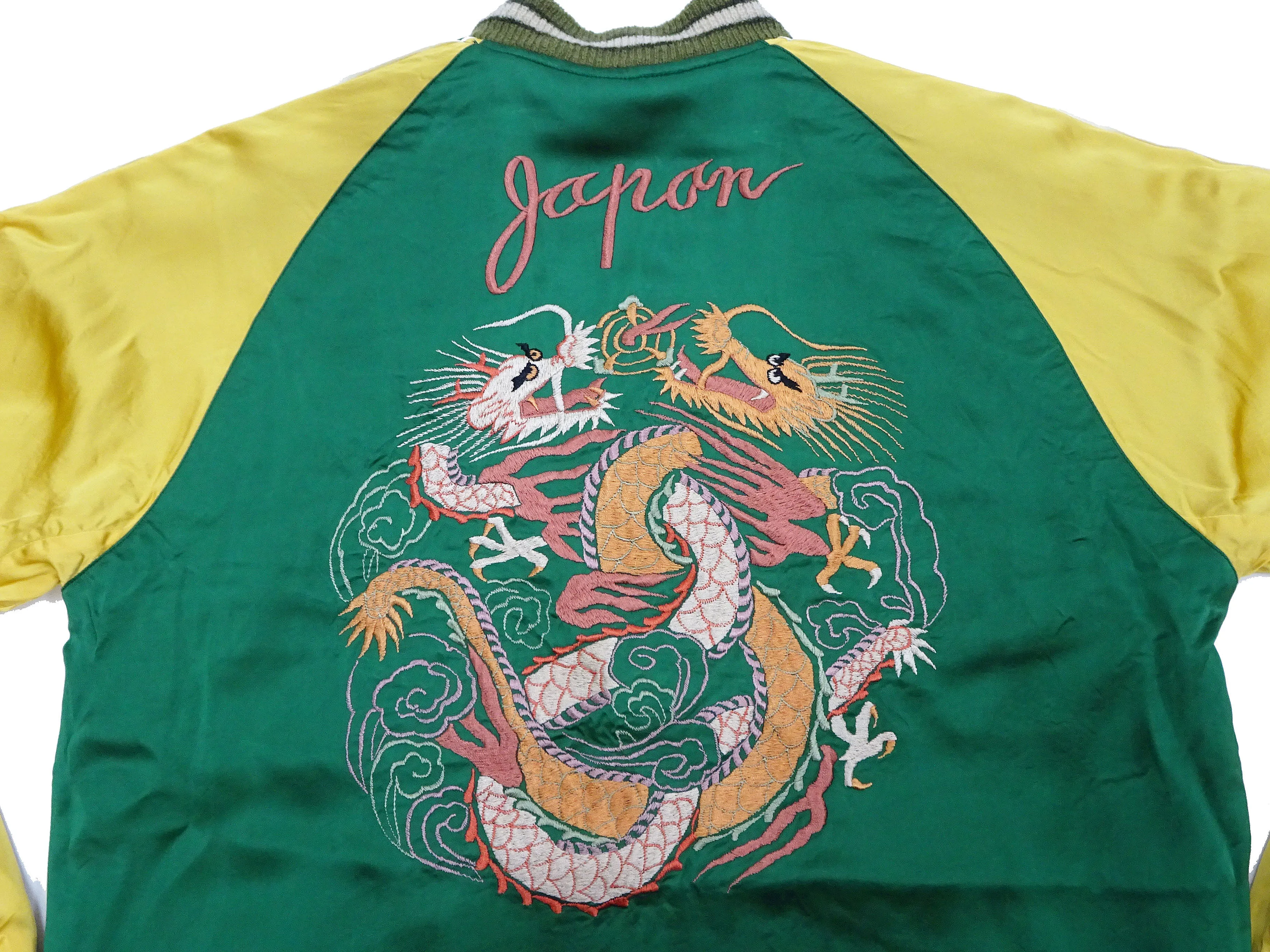 KOSHO & CO. Jacket Tailor Toyo Sukajan Men's Japanese Souvenir Jacket Silver Dragon x Tangled Dragons Embroidery TT15619 TT15619-119