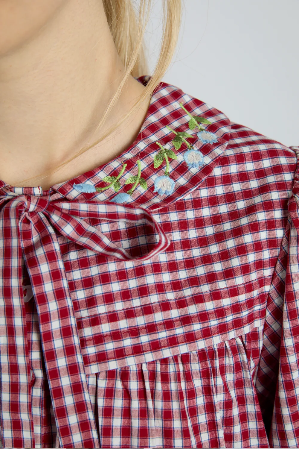 Mila Blouse Cherry Gingham