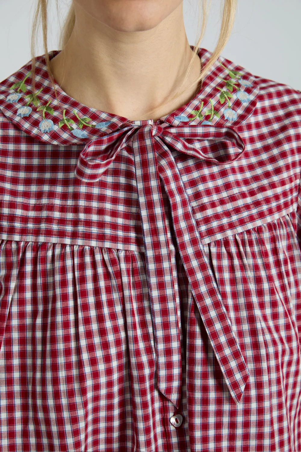 Mila Blouse Cherry Gingham