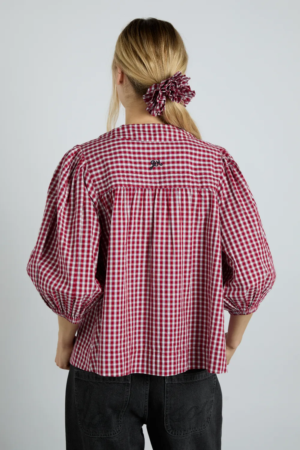 Mila Blouse Cherry Gingham