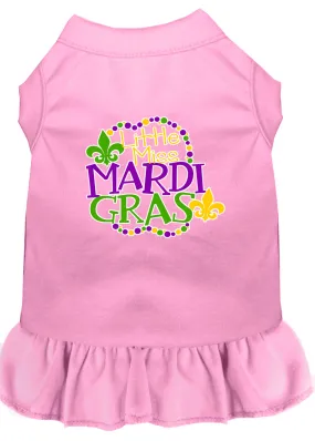 Miss Mardi Gras Screen Print Mardi Gras Dog Dress Light Pink Xxxl