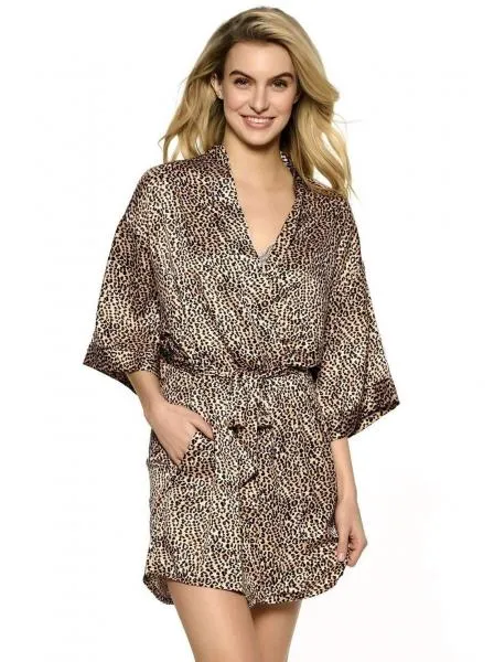 Muse Satin Kimono - Cheetah -