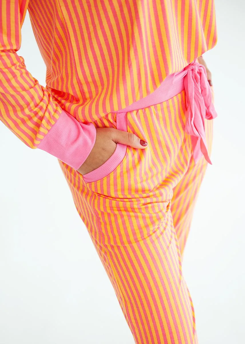 Must be Bamboo Pajamas - Orange and Pink Stripe