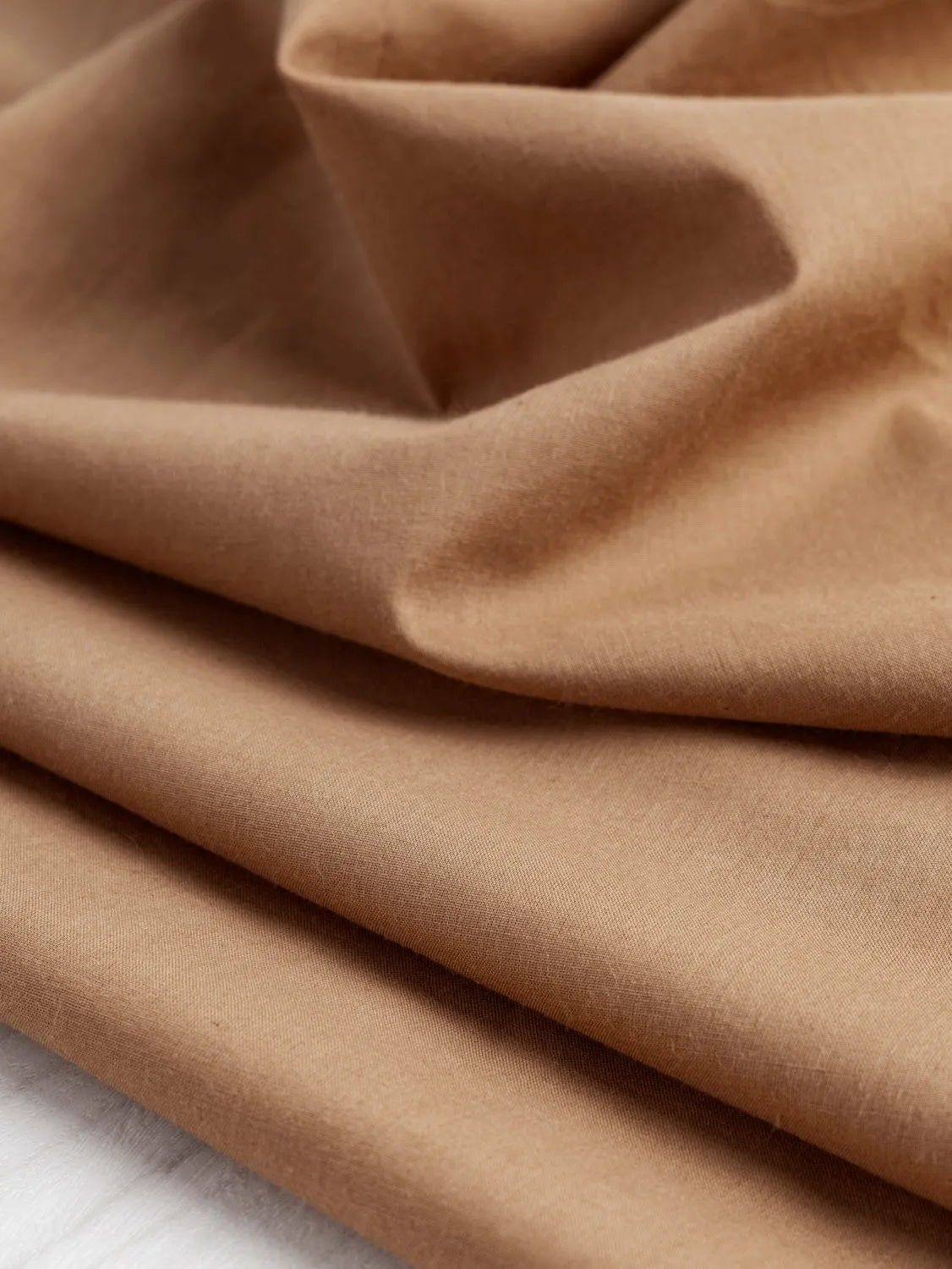 Naturally Dyed Organic Cotton Batiste - Caramel
 - Swatch