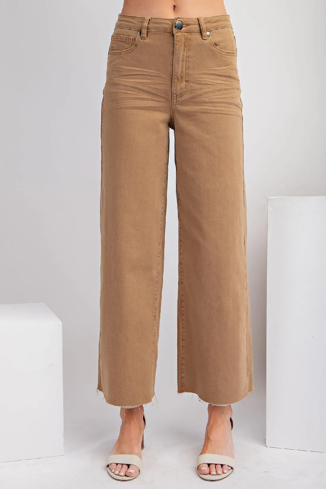 Pecan Pie Soft Stretch Twill High Waisted Pants