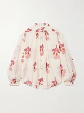 Poet floral-print cotton-voile blouse