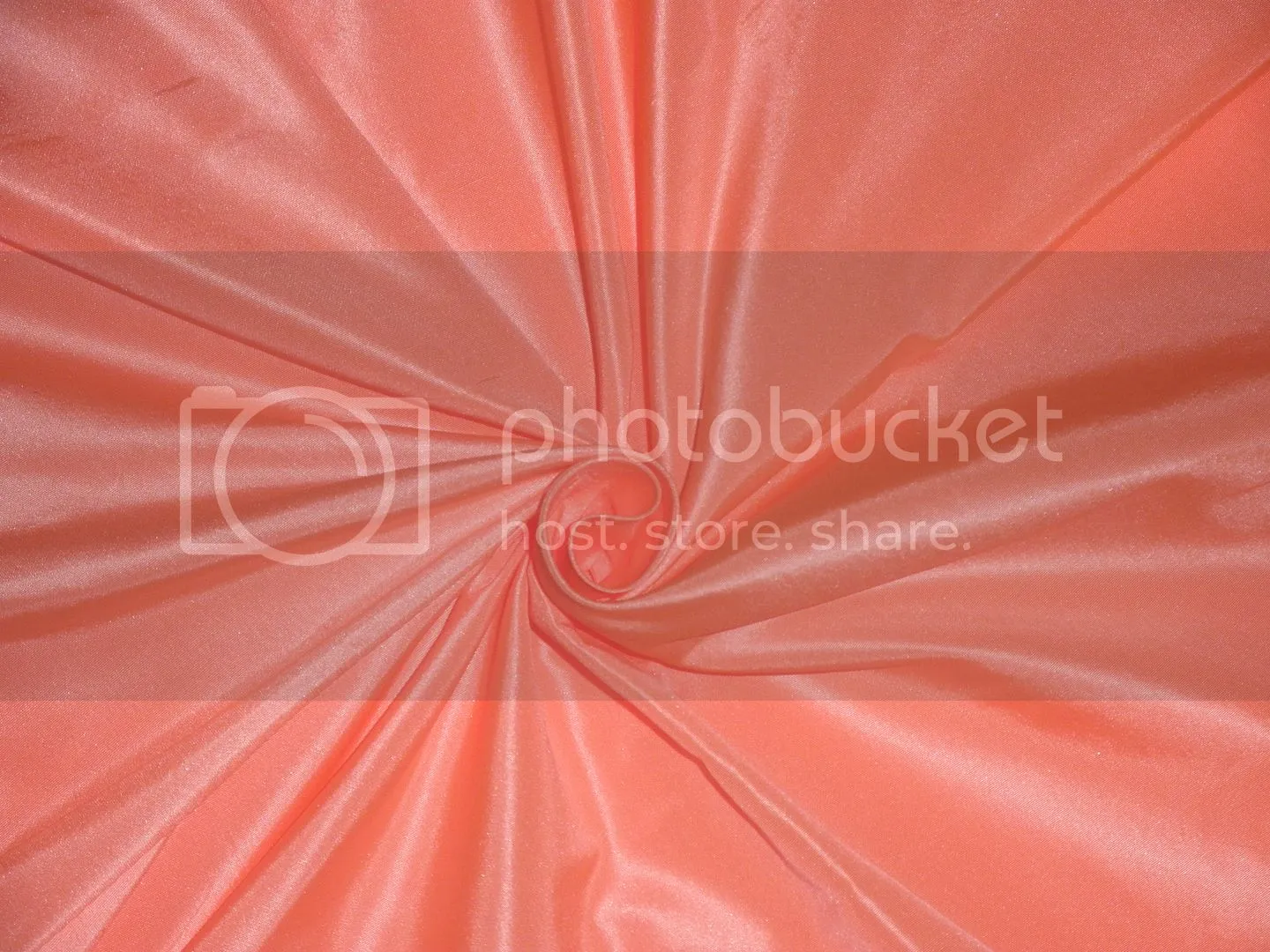 Pure SILK TAFFETA FABRIC Light Neon Orange color