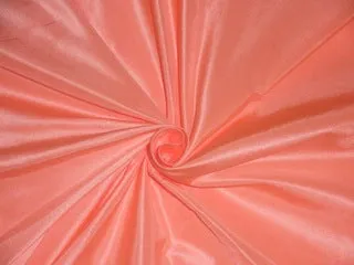 Pure SILK TAFFETA FABRIC Light Neon Orange color