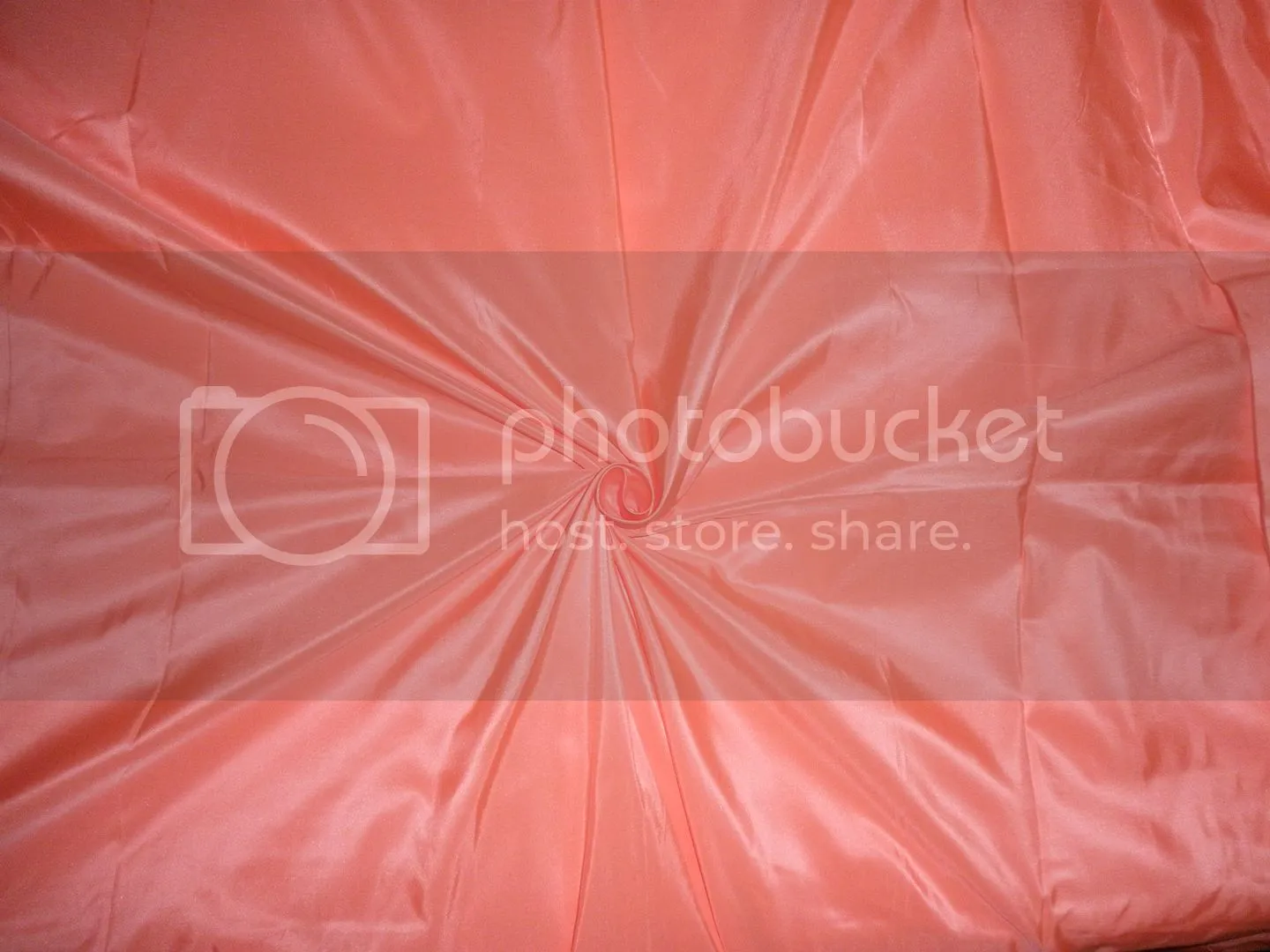 Pure SILK TAFFETA FABRIC Light Neon Orange color