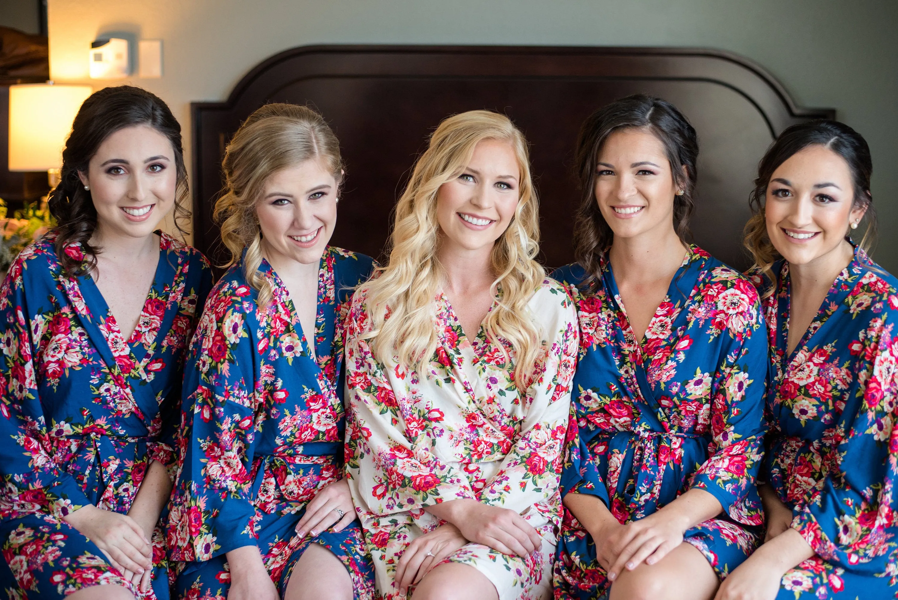 Ready to Ship Set of 9 Bridesmaids Robes, Floral Bridesmaids Robes, Cotton Bridesmaids Robes, Kimono Robes, Flower Girl & Plus Size Robes