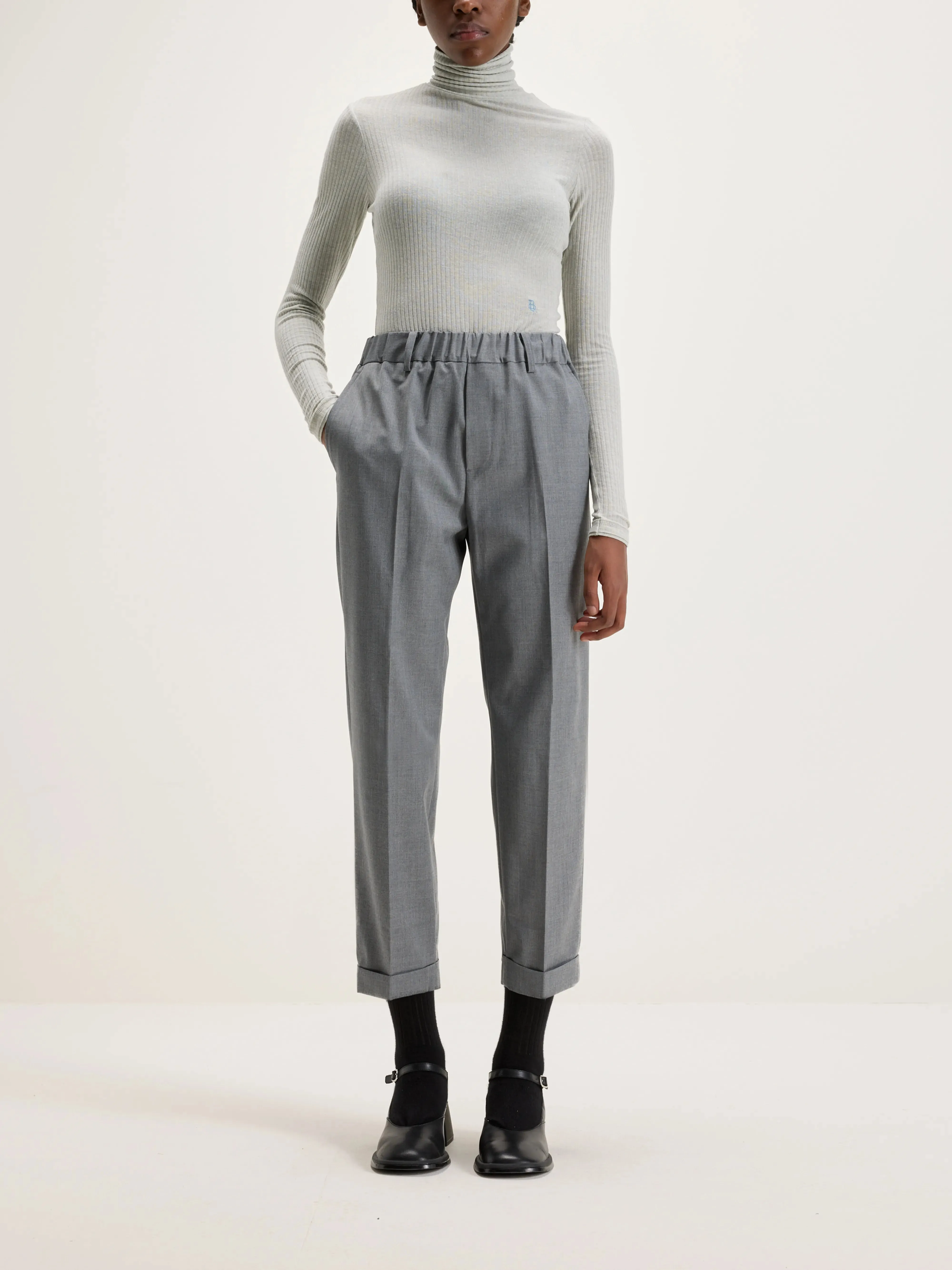 Robin Wool Pants  (242 / W / GREY)