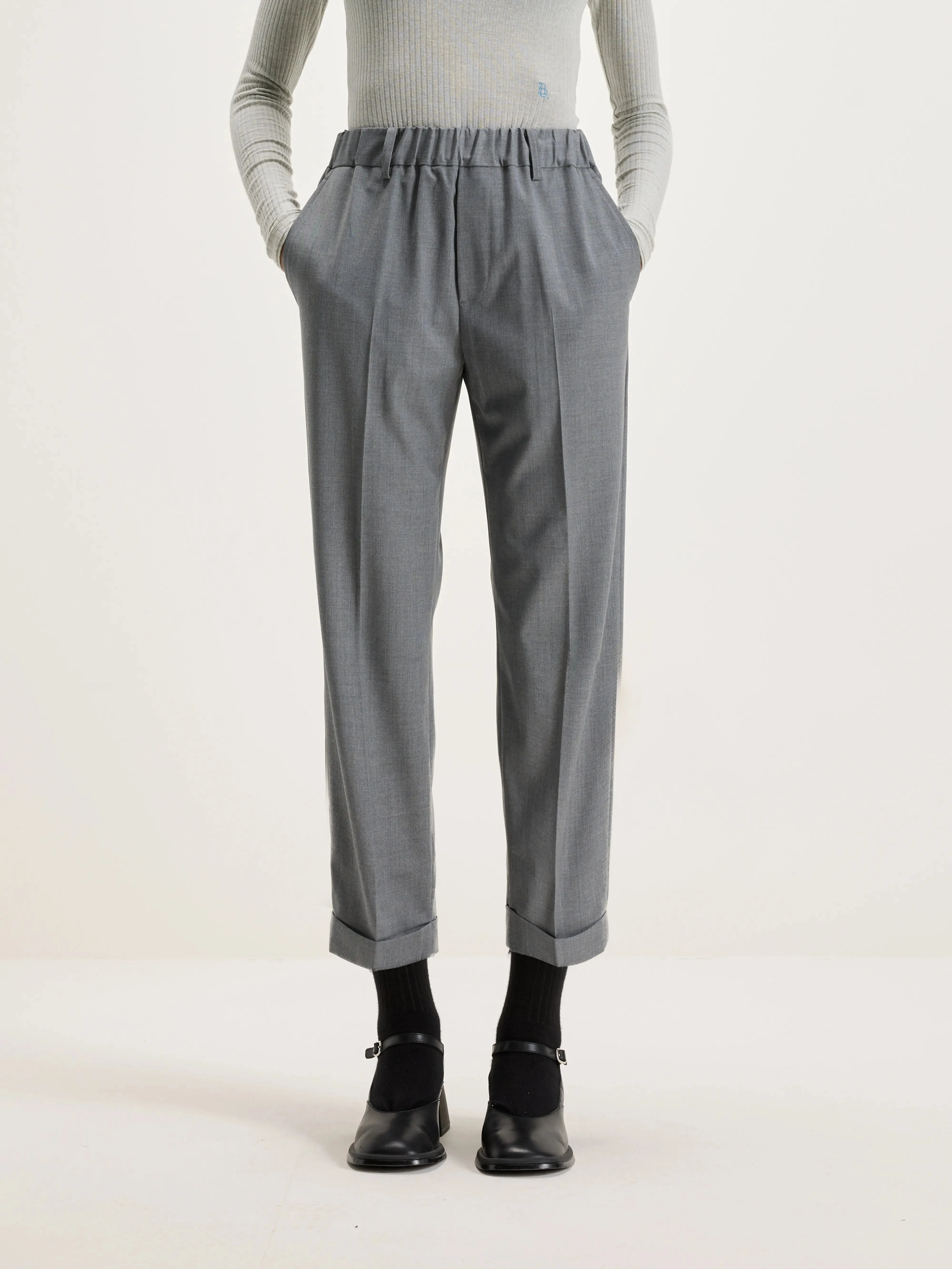 Robin Wool Pants  (242 / W / GREY)