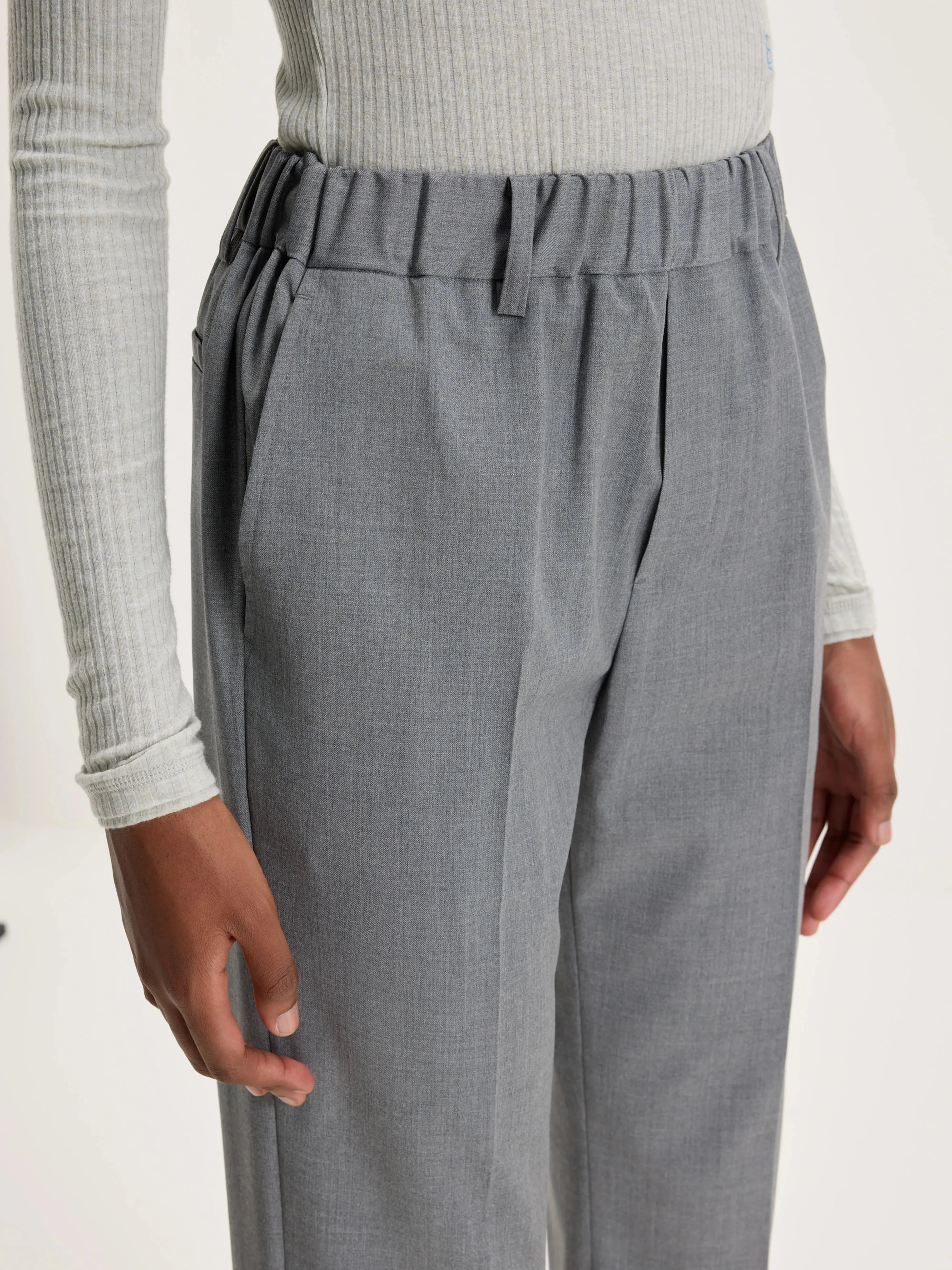 Robin Wool Pants  (242 / W / GREY)