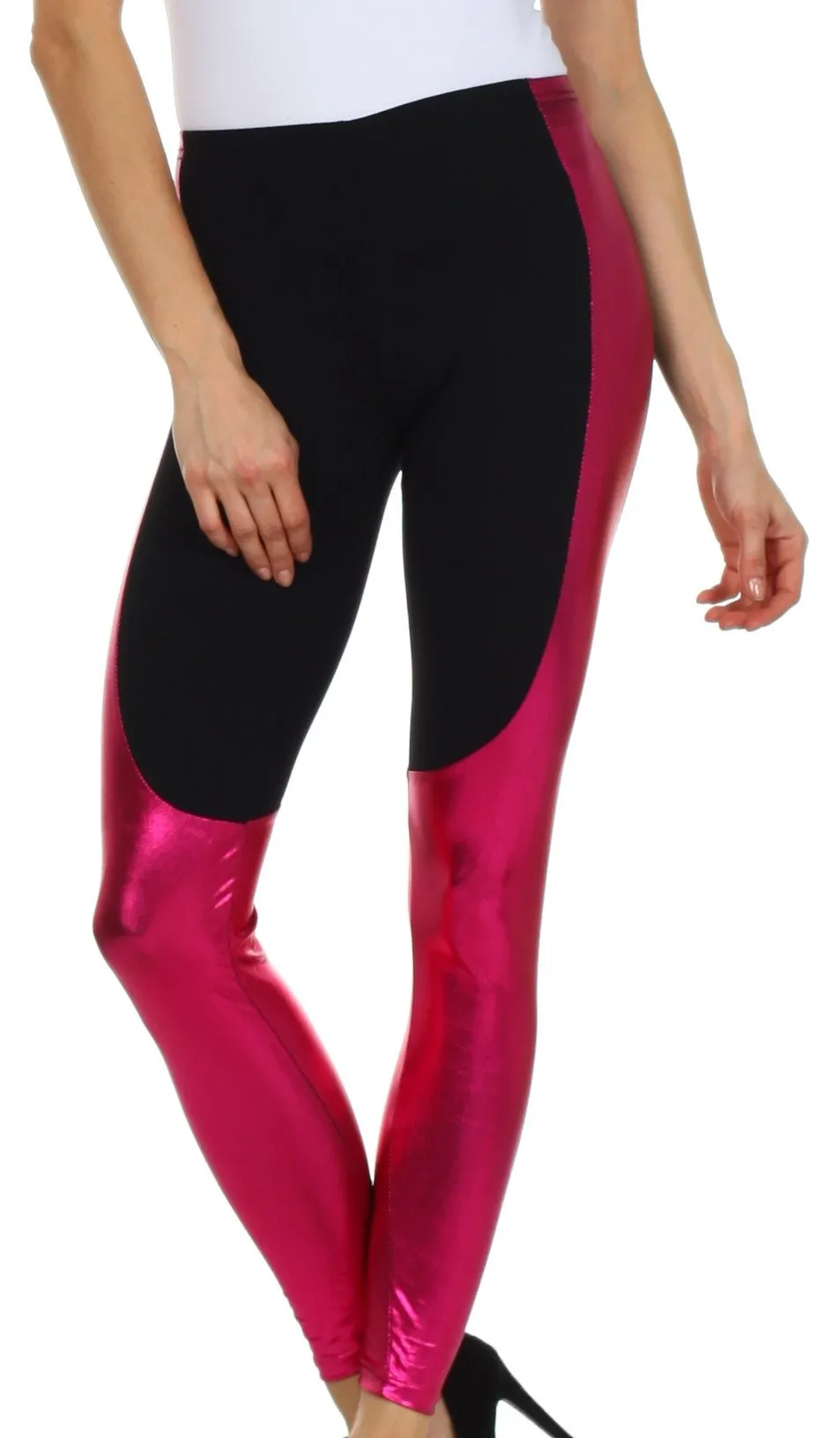 Sakkas Easy Comfort Metallic Liquid Leggings