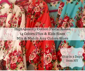 Sale! Bridesmaid Robes-Bridesmaid Gifts -Robe - Floral Robe -Bridal Robe -Kimono***Discount for Multi Orders, Please message us**