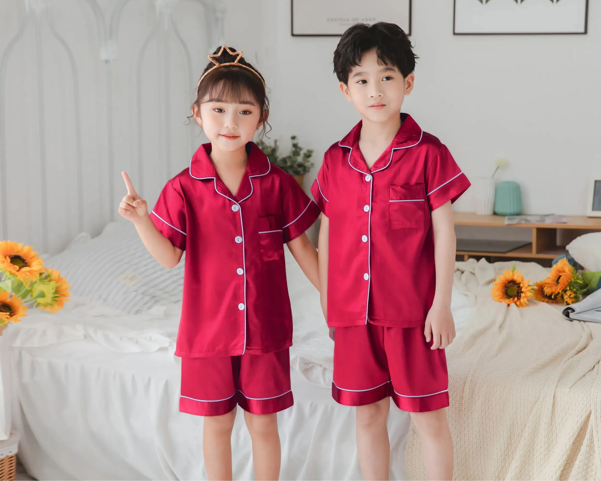 Satin Kids Pajamas Set