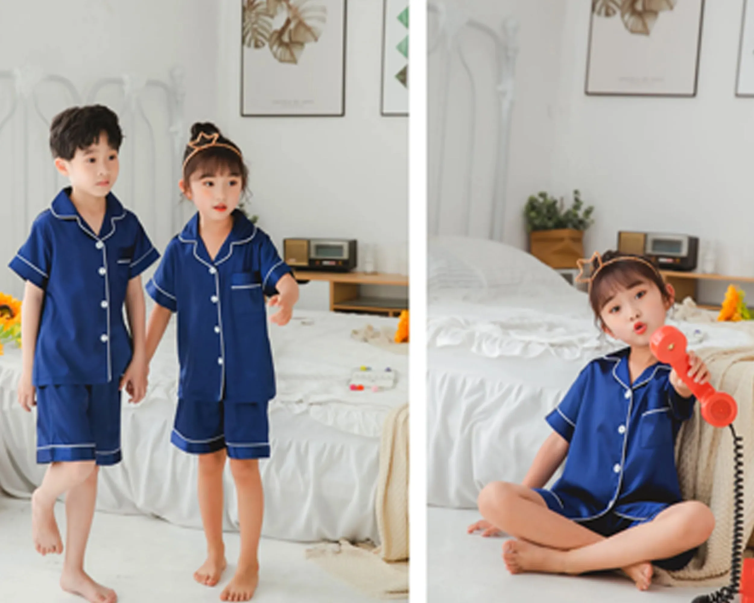 Satin Kids Pajamas Set