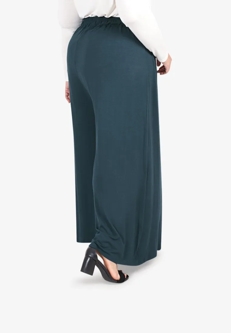 Shana Casual Palazzo Pants - Green