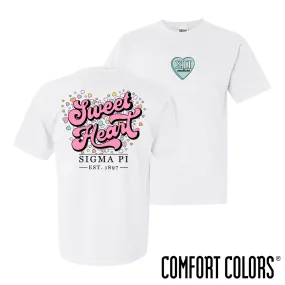 Sigma Pi Comfort Colors Sweetheart White Short Sleeve Tee