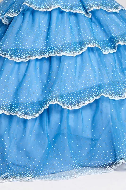 Slate Blue Embellished Sweetheart Neckline Quinceanera Ball Gown