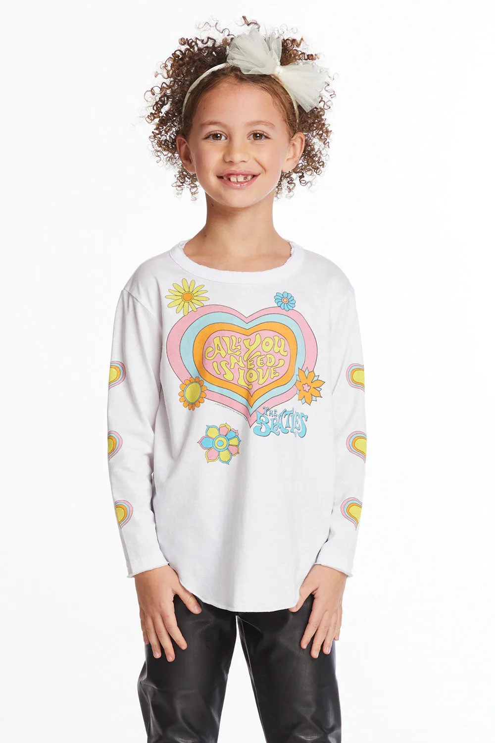 The Beatles All You Need Is Love Girls Long Sleeve Tee