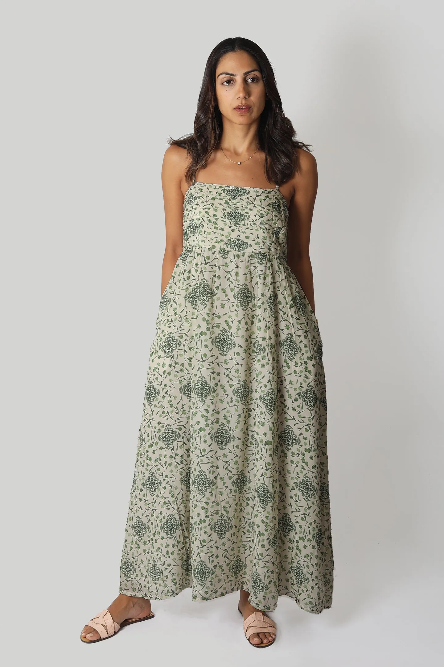 The Jade Ruched Maxi Dress