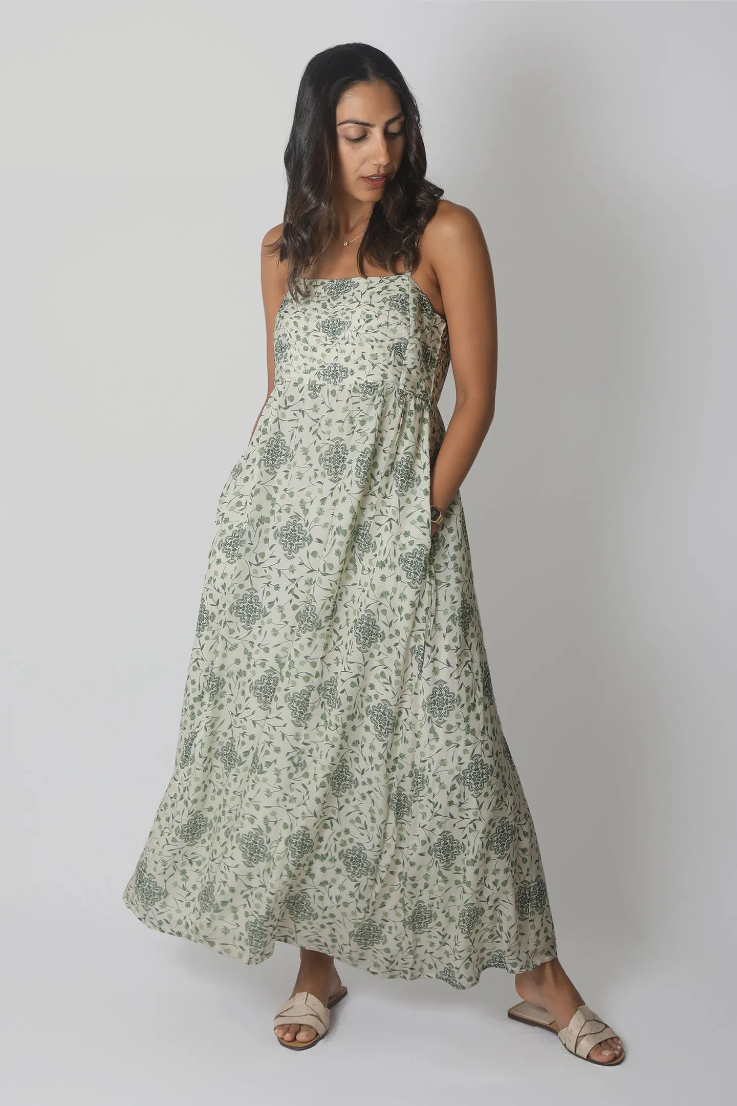 The Jade Ruched Maxi Dress